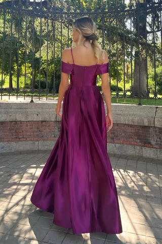 Long satin dress